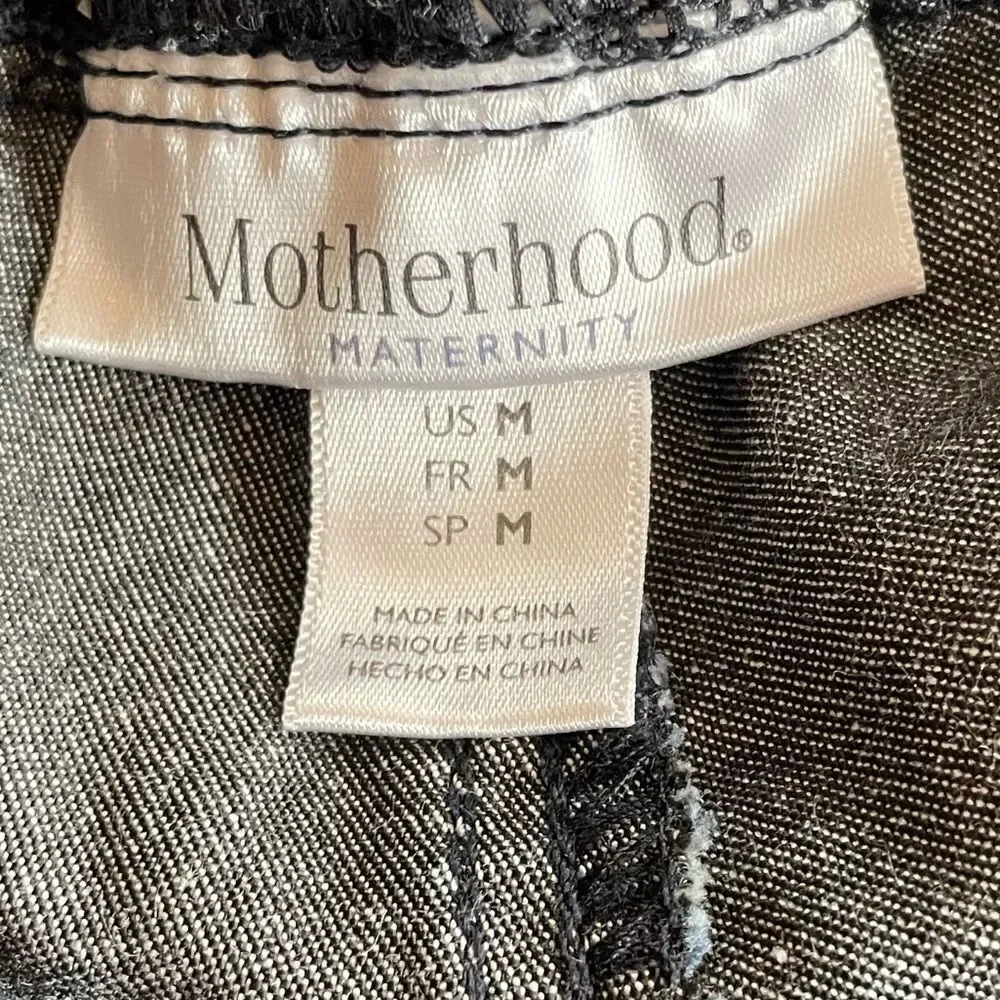 Motherhood Maternity Printed Denim Pants Size M EUC